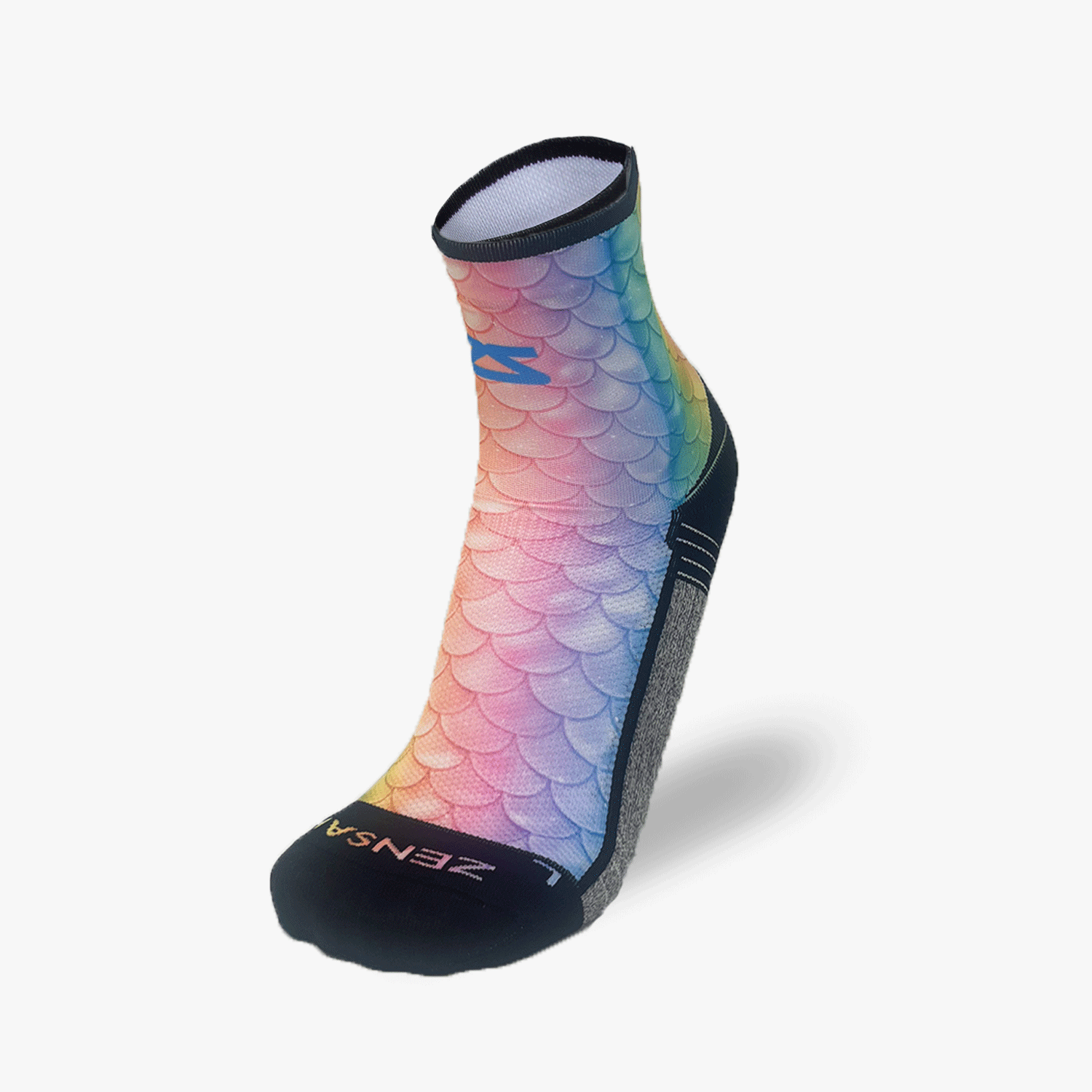 Rainbow Mermaid Tail Socks (Mini Crew)