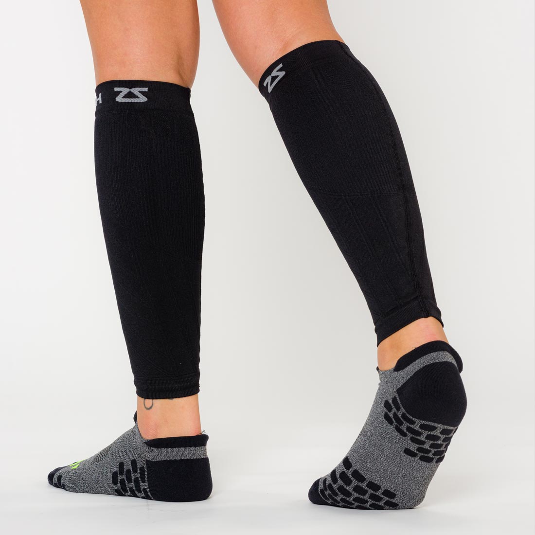 Zensah Compression Leg Sleeves - Black - Correct Toes®