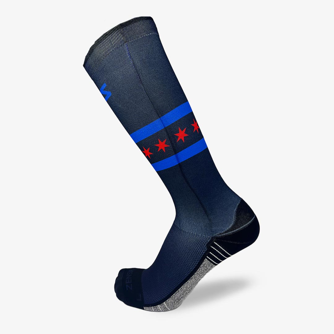 Chicago Flag Compression Socks (Knee-High)