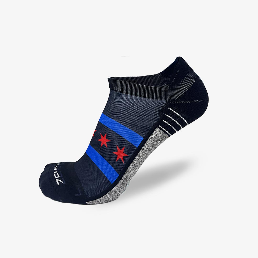 Chicago Flag Running Socks (No Show)