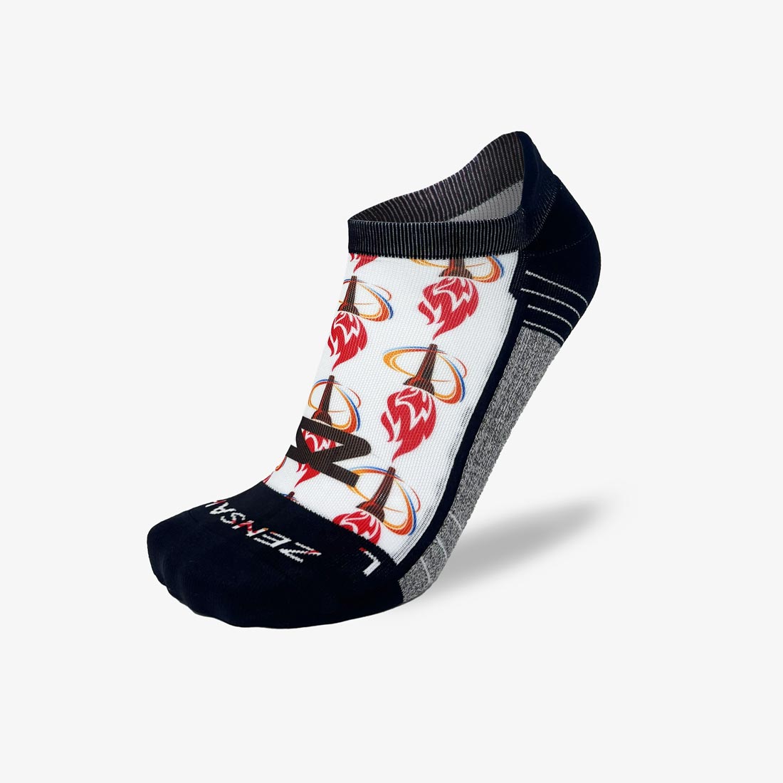 Flaming Torches Running Socks (No Show)