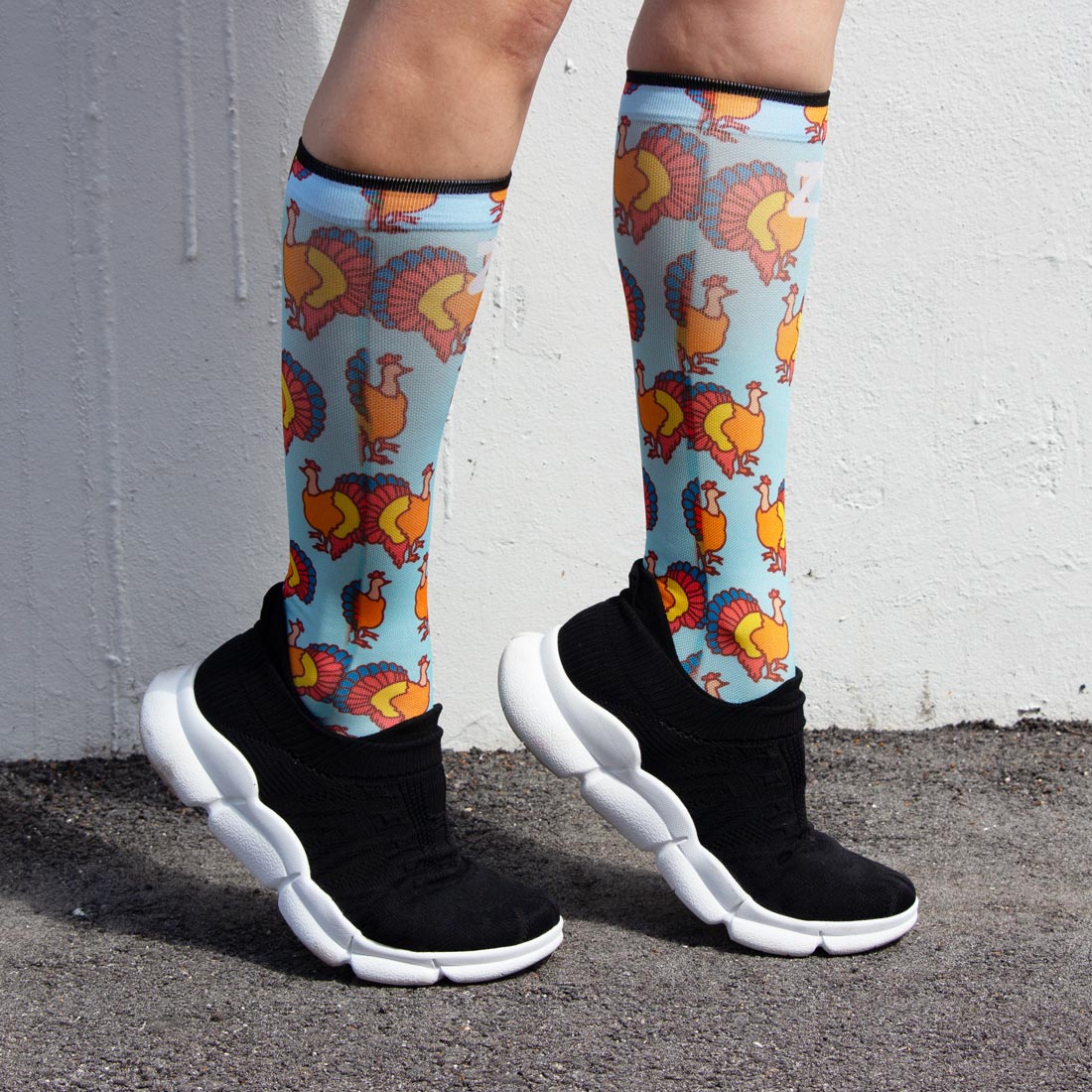 Colorful Turkeys Compression Socks (Knee-High)Socks - Zensah