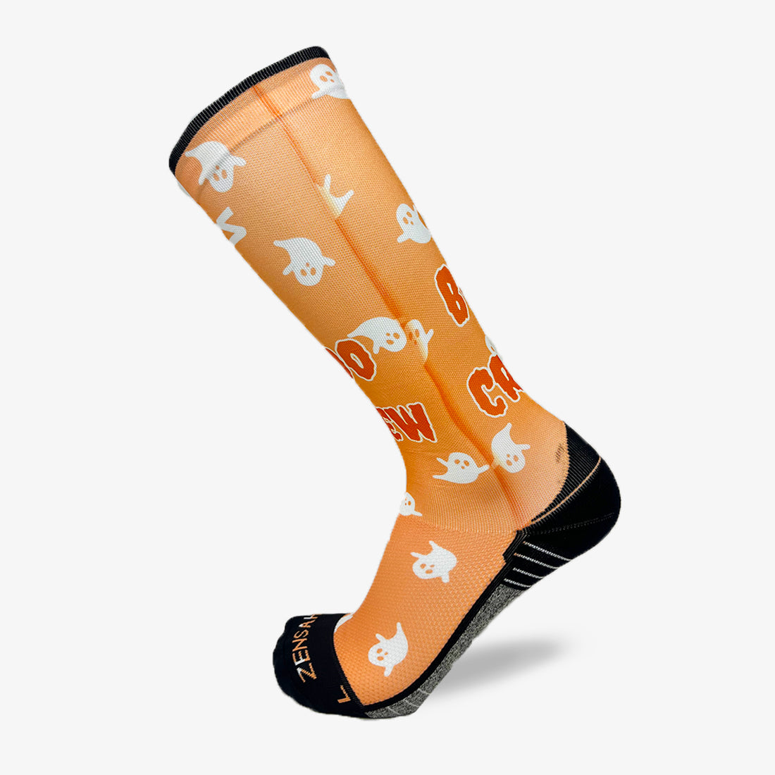 Halloween Boo Crew Compression Socks (Knee-High)