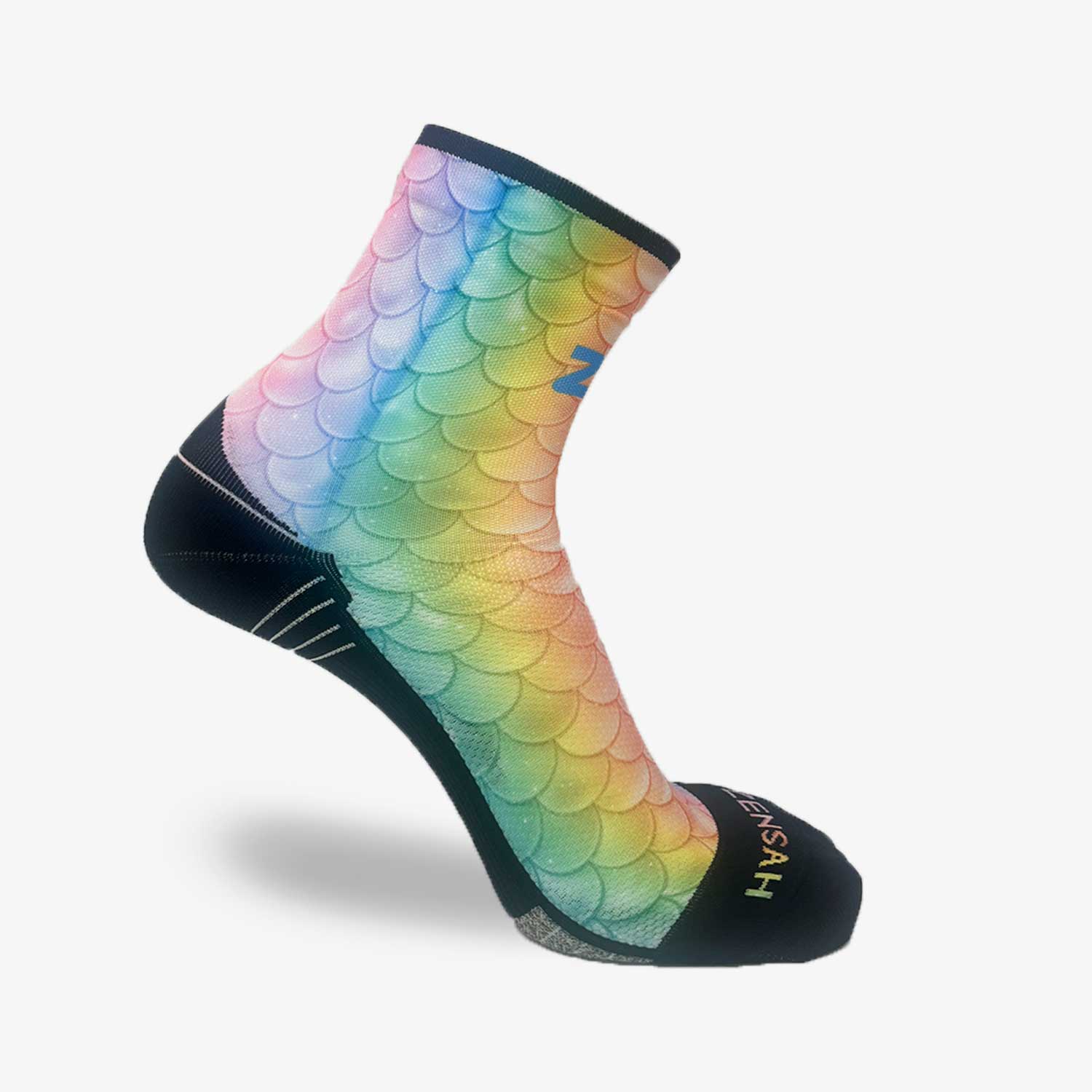 Rainbow Mermaid Tail Socks (Mini Crew)