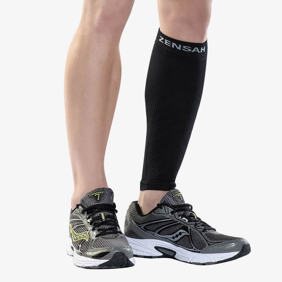 Nike Pro Strong Leg Sleeves, Black | White, Small-Medium
