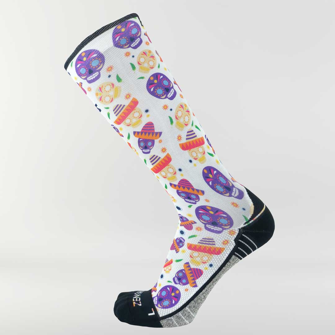 Day of the Dead Doodle Compression Socks (Knee-High)Socks - Zensah