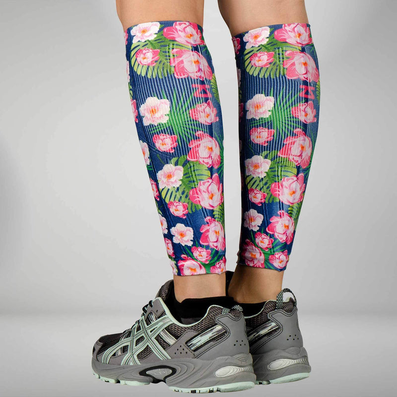 Floral Compression Leg Sleeves Calf Sleeves Marathons Zensah