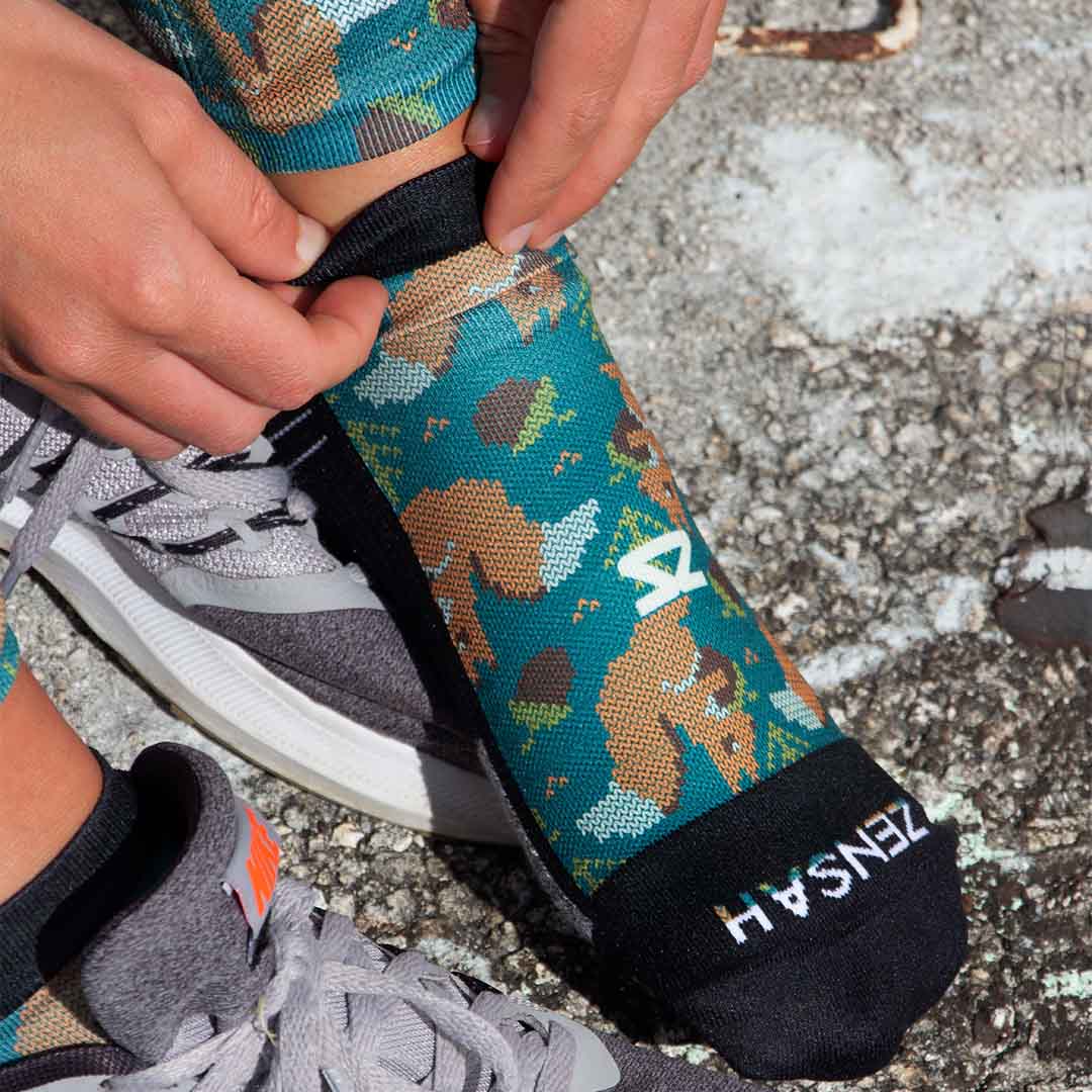 Knit Squirrels Running Socks (No Show)Socks - Zensah