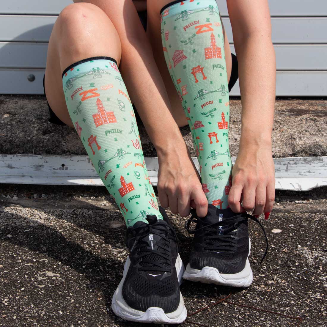 Philly Doodle Compression Socks (Knee-High)Socks - Zensah