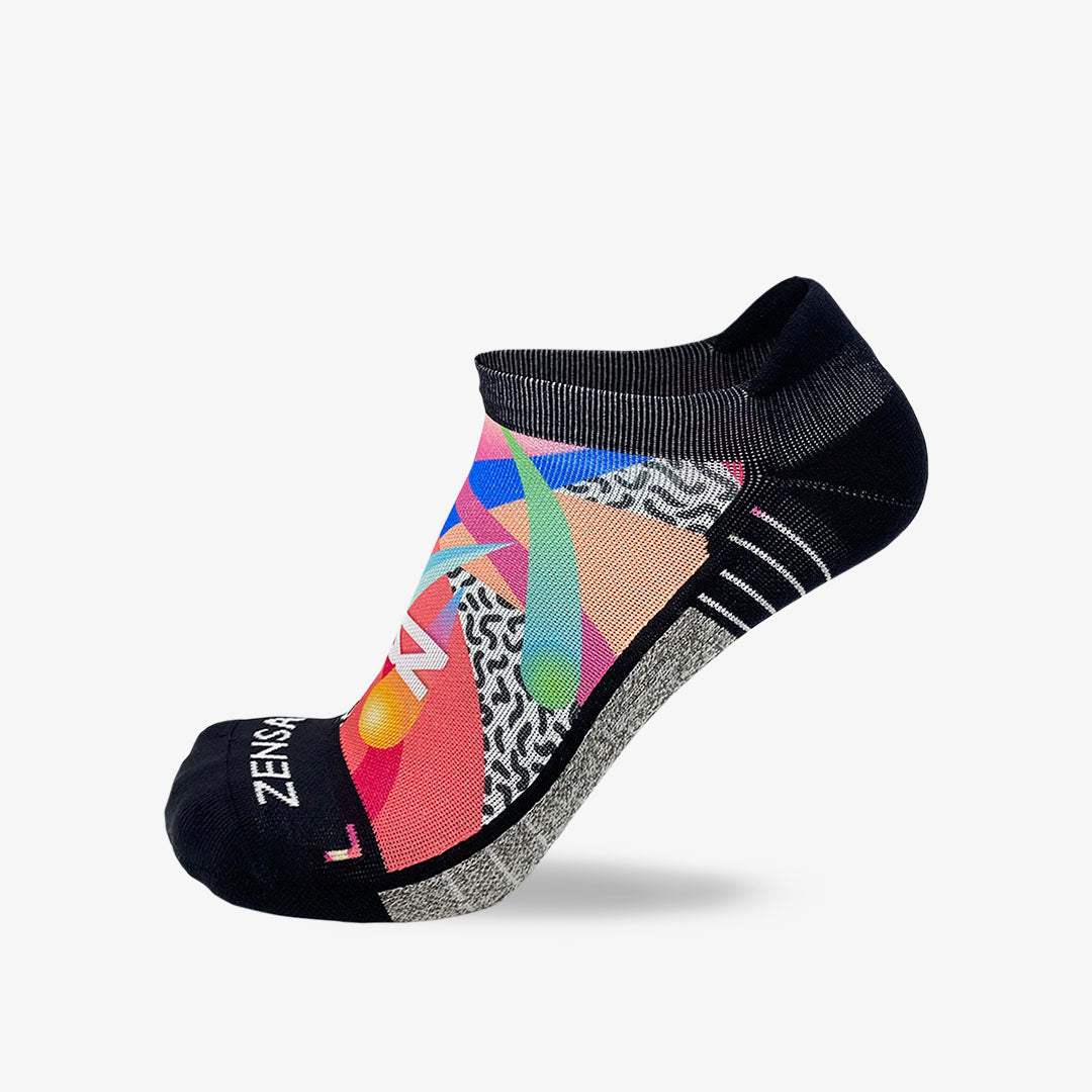 Retro Shapes Running Socks (No Show)Socks - Zensah