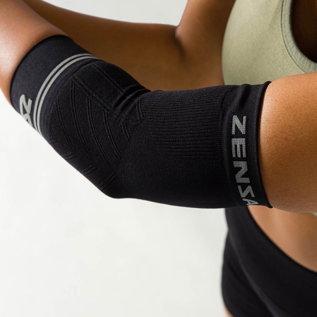 Zensah Unisex Compression Elbow Sleeve Black Running Equipment