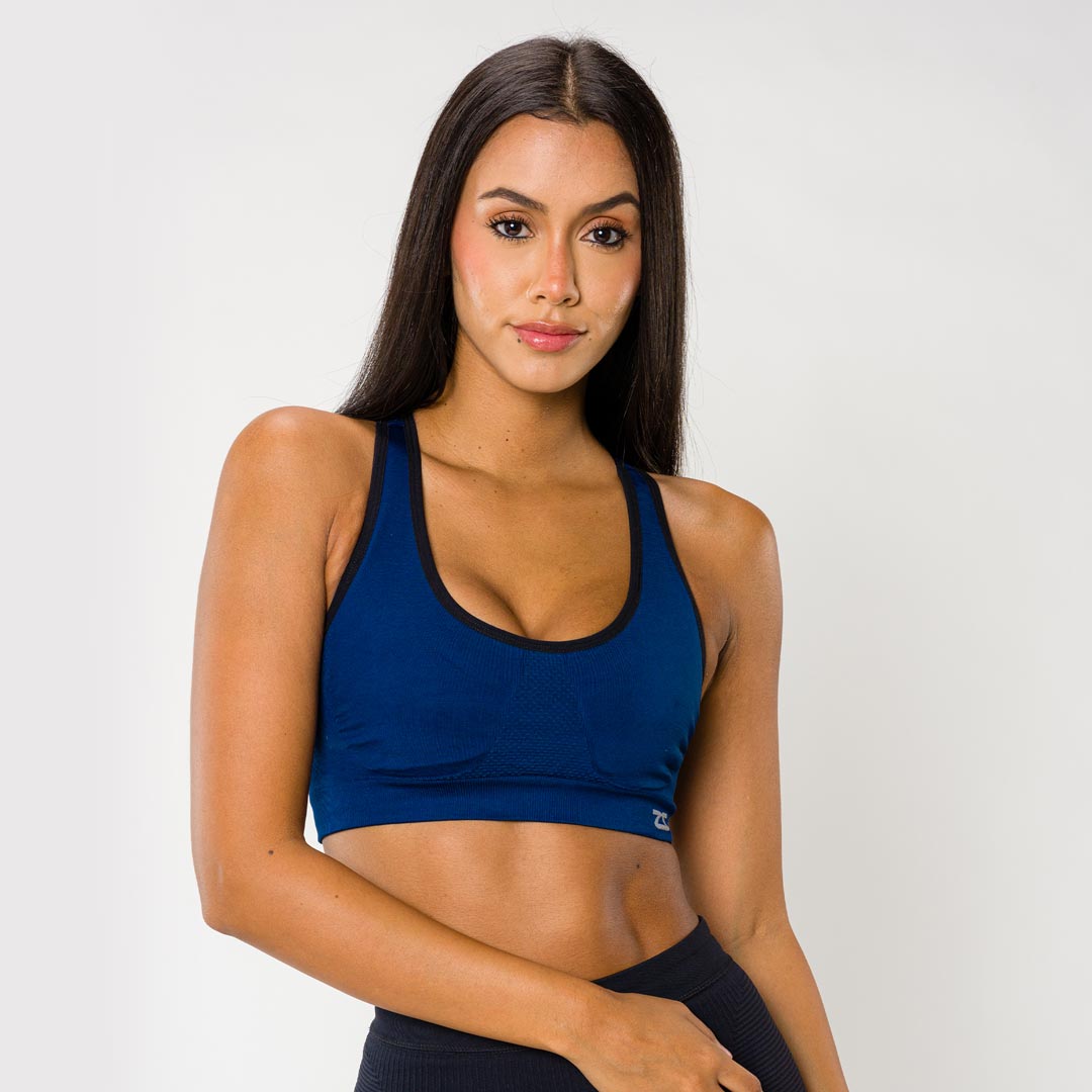 Champion Womens Sports Bra Show-Off Color Blocked Surf The Web