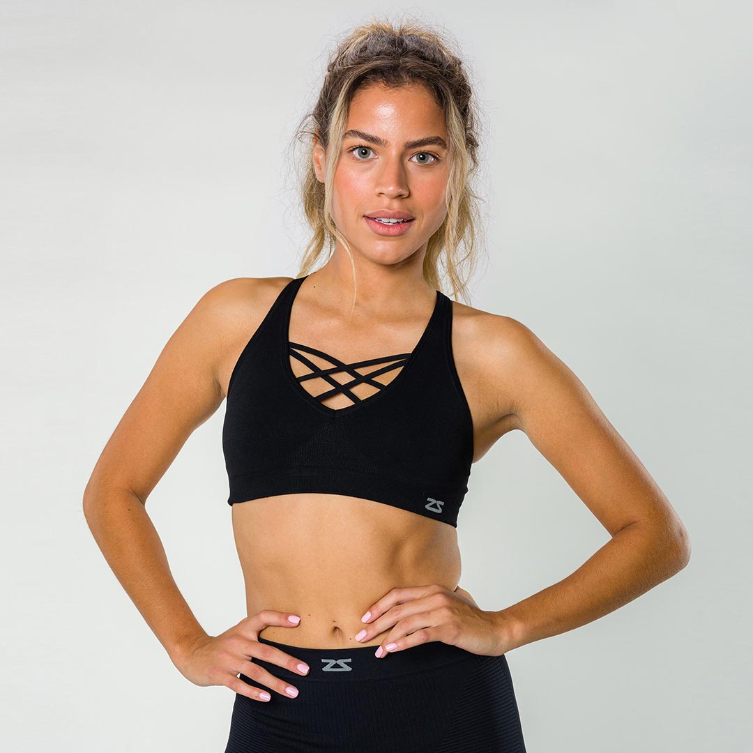ZYZSTR Sports Bras for Women's Gym Running Solid Color Seamless