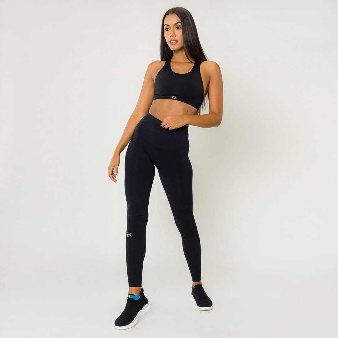 Buy Black Seamfree Shaping Mid Length Leggings from Next Luxembourg