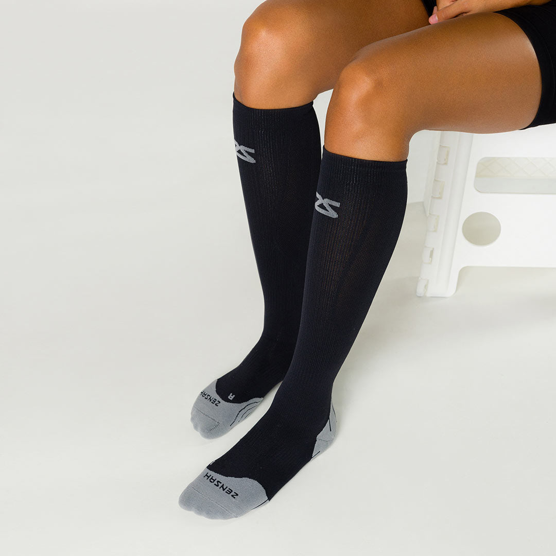 Zensah Tech+ Compression Socks - Black: #1 Fast Free Shipping - Ithaca  Sports