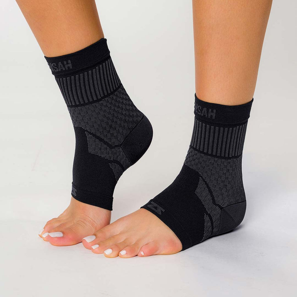 Zensah Ankle/Calf Compression Sleeves Black Large