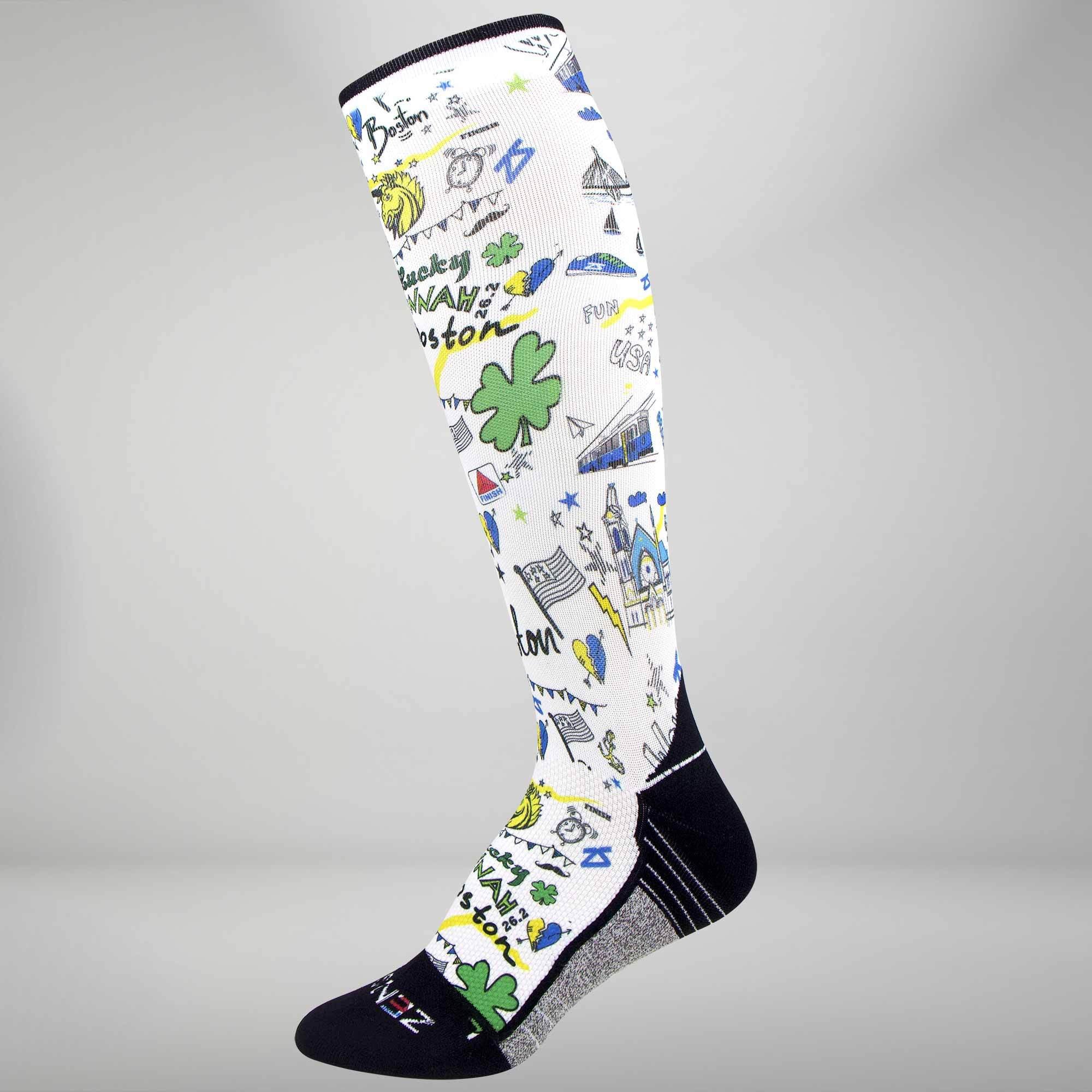 Boston Doodle Compression Socks (Knee-High)Socks - Zensah