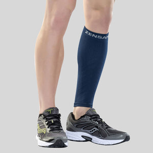 Zensah Ultra Compression Leg Sleeves for Running, Shin Splint Relief, Neon