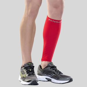Unisex Compression Leg Sleeves for Running - Helps Shin Splints Rose red 