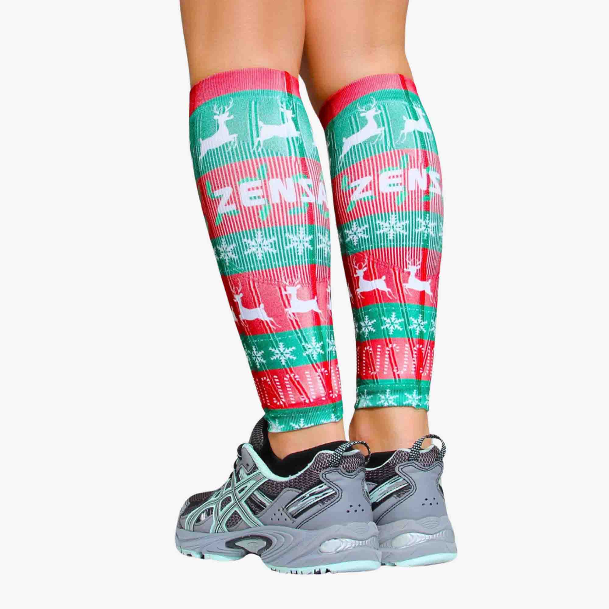 Funky Christmas Sweater Compression Leg SleevesLeg Sleeves - Zensah