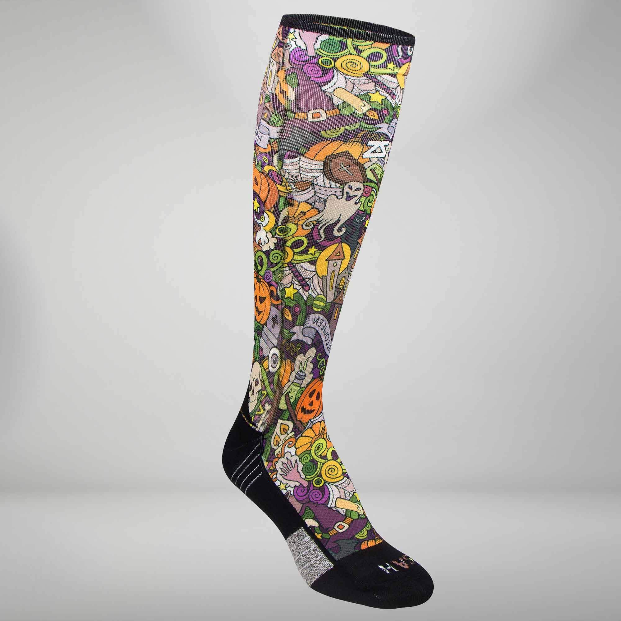 Halloween Collage Compression Socks (Knee-High)Socks - Zensah