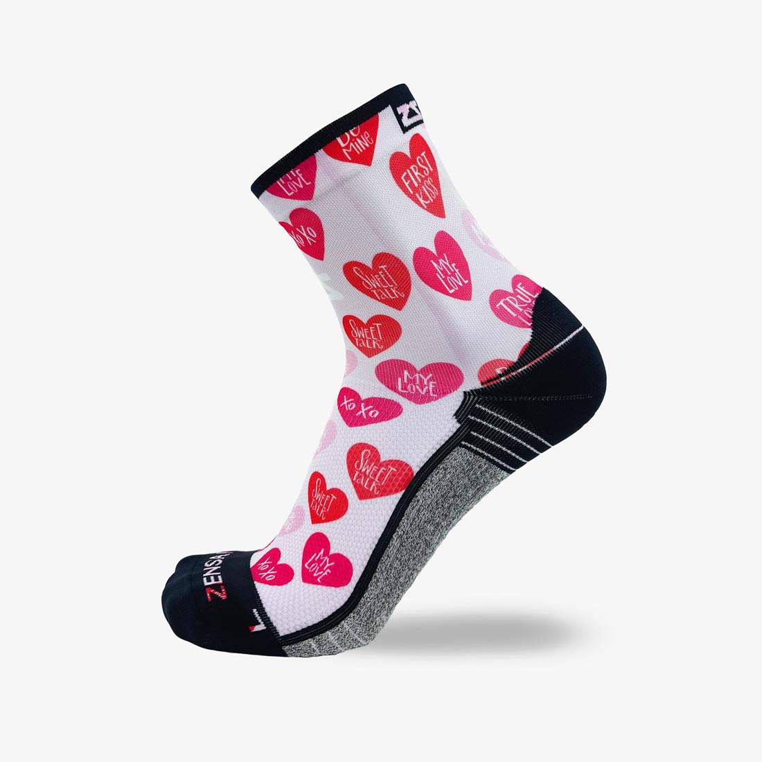 Heart Phrases Socks (Mini-Crew)Socks - Zensah