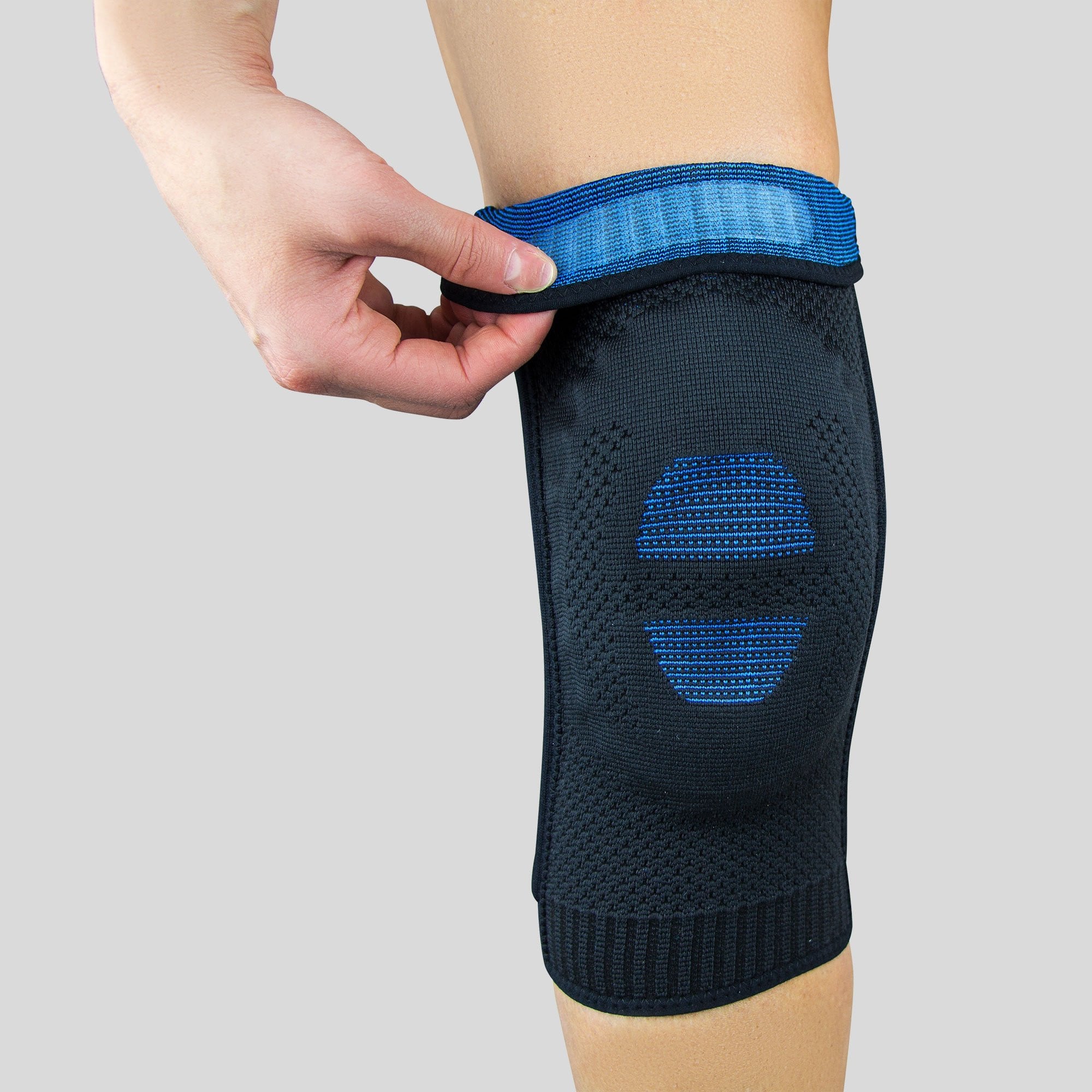 Black & Blue Knee Sleeve Support Brace for Men & Women – Gym Needs Inc