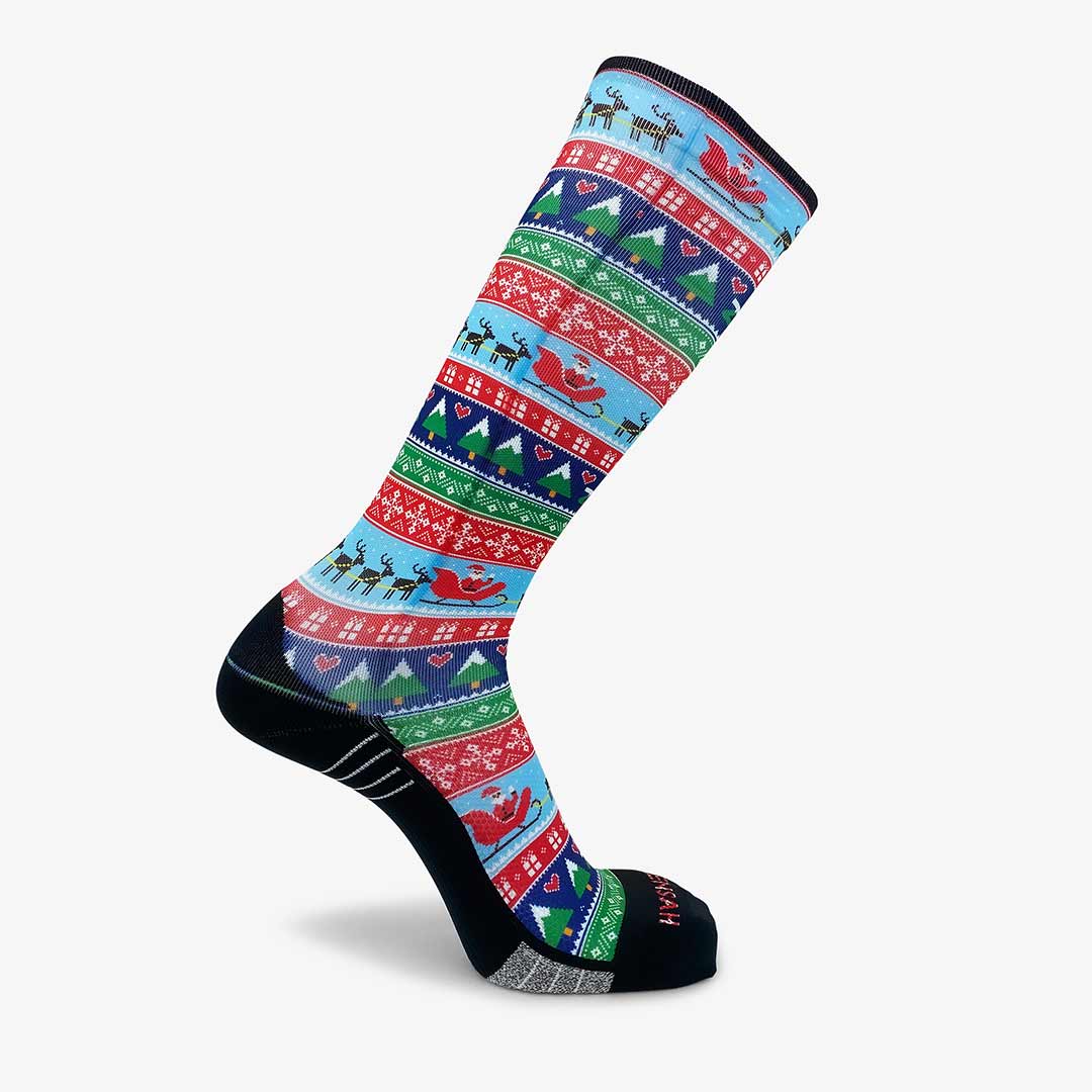 Ugly Santa Sweater Compression Socks (Knee-High)Socks - Zensah