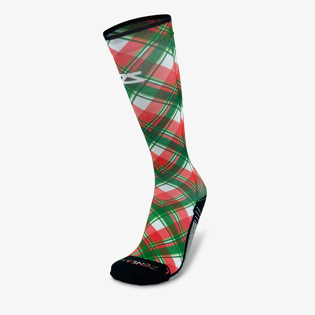 Xmas Plaid Compression Socks (Knee-High)Socks - Zensah